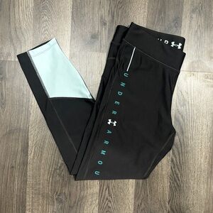 Under Armour Dark Grey and Light Blue Athletic Capri Leggings